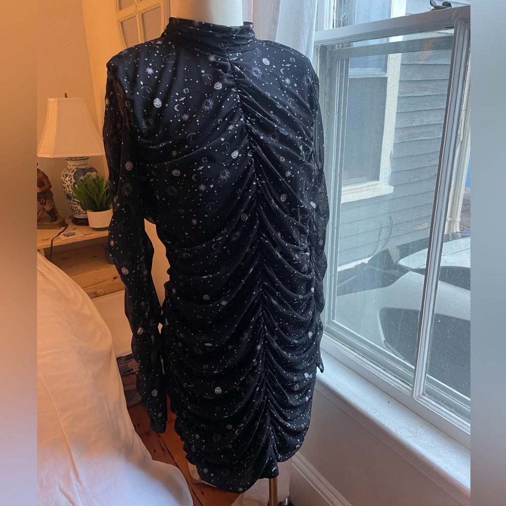 Wild Fable Ruched Celestial Mini Dress - Picture 2 of 11